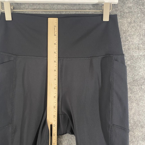 Spyder Womens Leggings Medium Black High Rise Cropped Capri Pockets - Picture 7 of 9